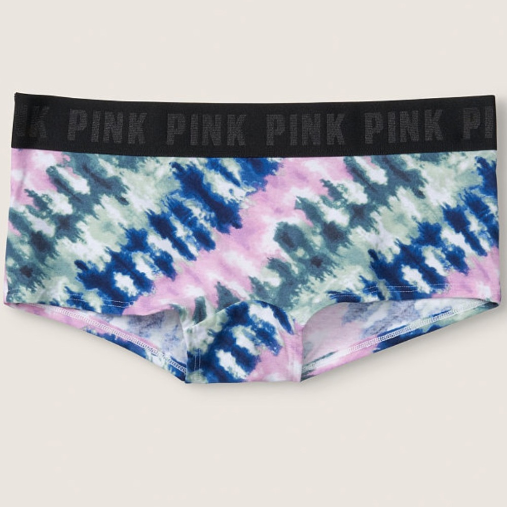 Victoria’s Secret Pink cotton boyshort panties VS pink Panties tie dye panties